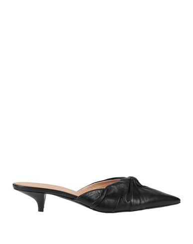 Erika Cavallini Woman Mules & Clogs Black Size 7 Soft Leather
