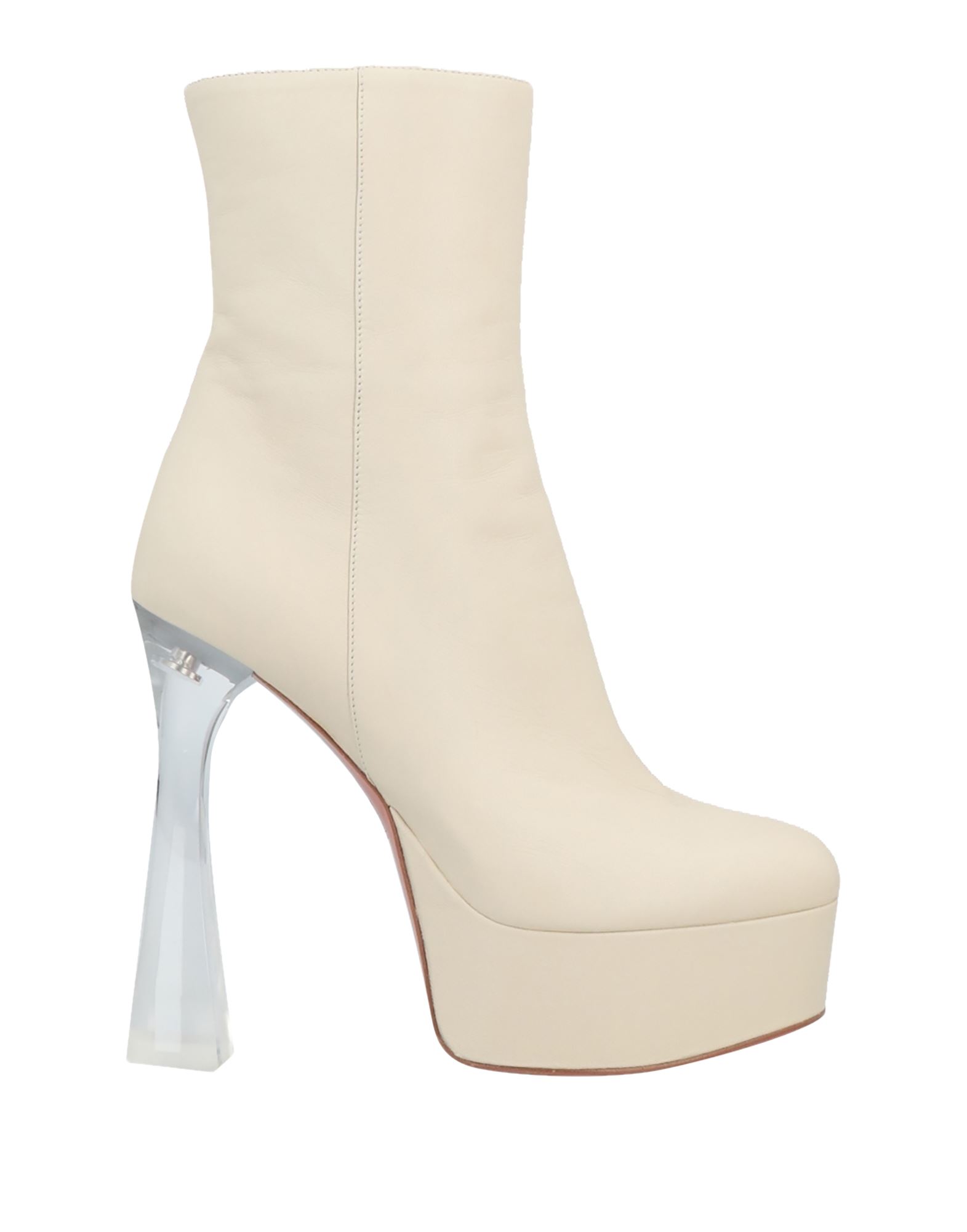 Amina Muaddi Ankle Boots In Ivory