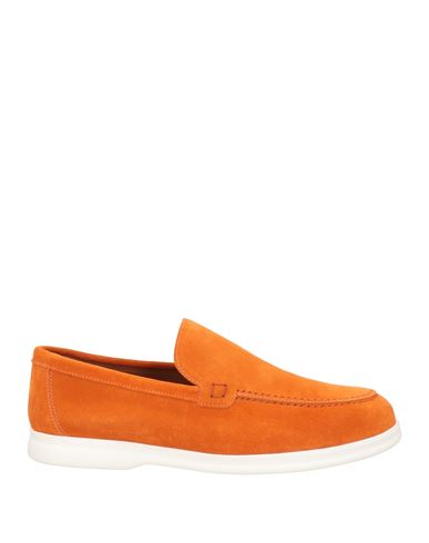 Doucal's Man Loafers Orange Size 9 Soft Leather