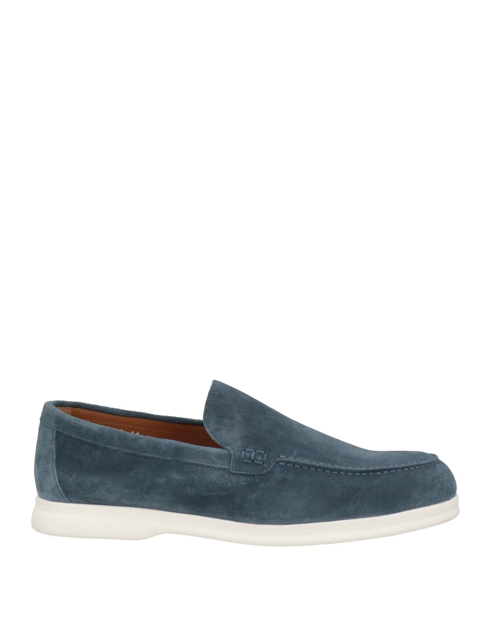 Doucal's Moc-stitching Suede Loafers In Blue