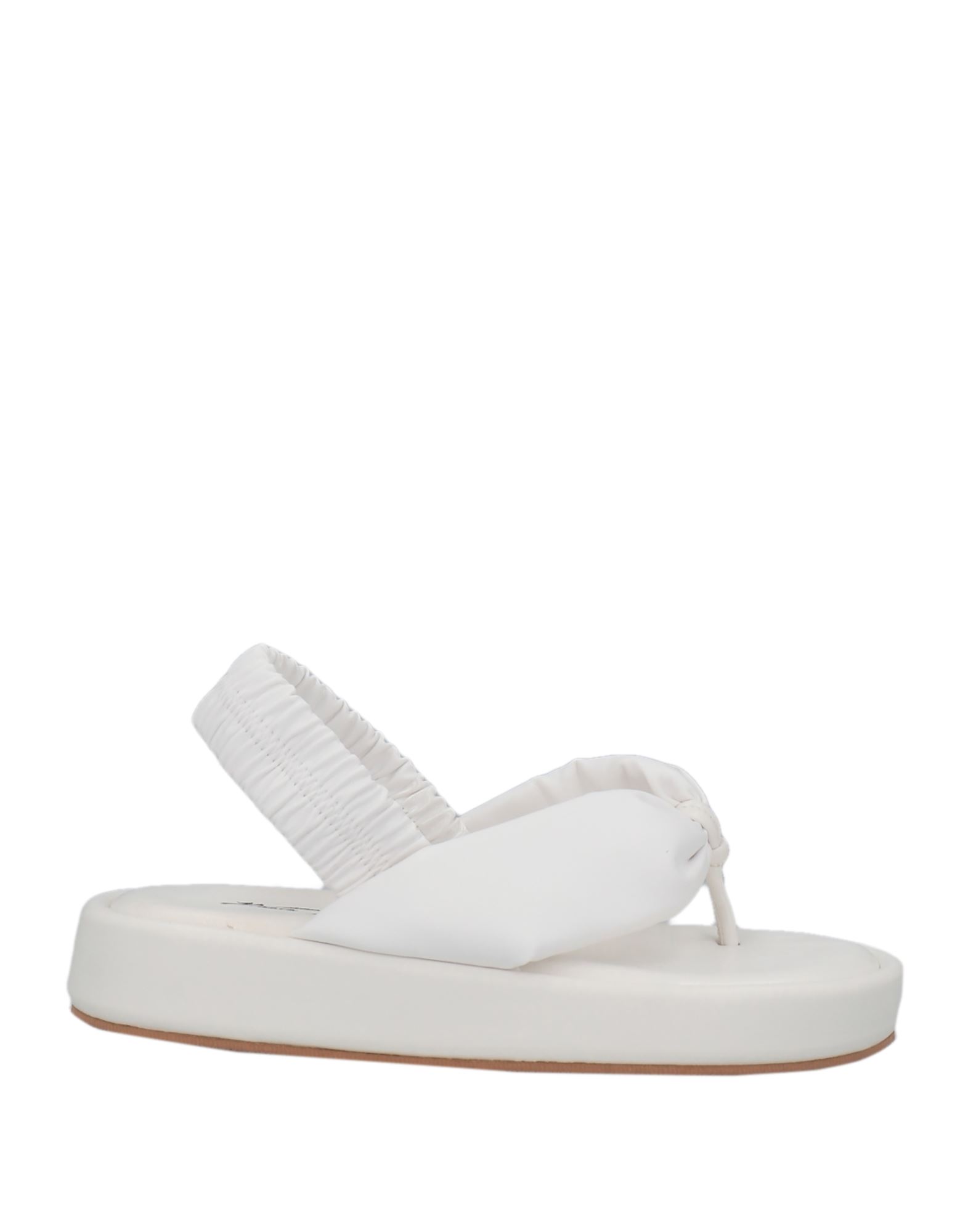 Paolo Mattei Toe Strap Sandals In White