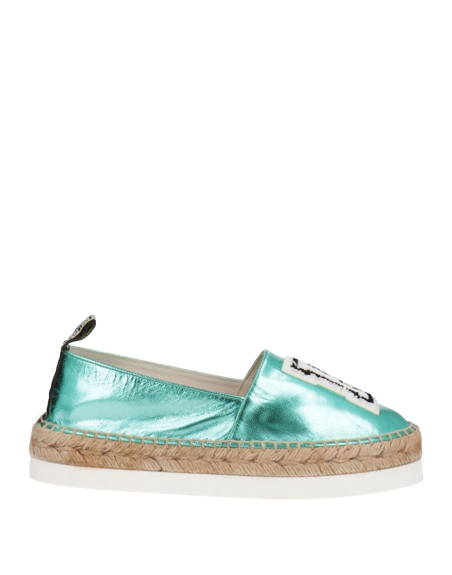 Shop Fabi Woman Espadrilles Turquoise Size 6 Soft Leather In Blue