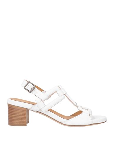 Anna F . Woman Sandals White Size 11 Soft Leather