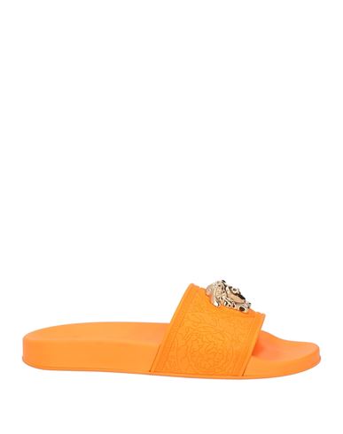 Versace Woman Sandals Orange Size 8 Rubber