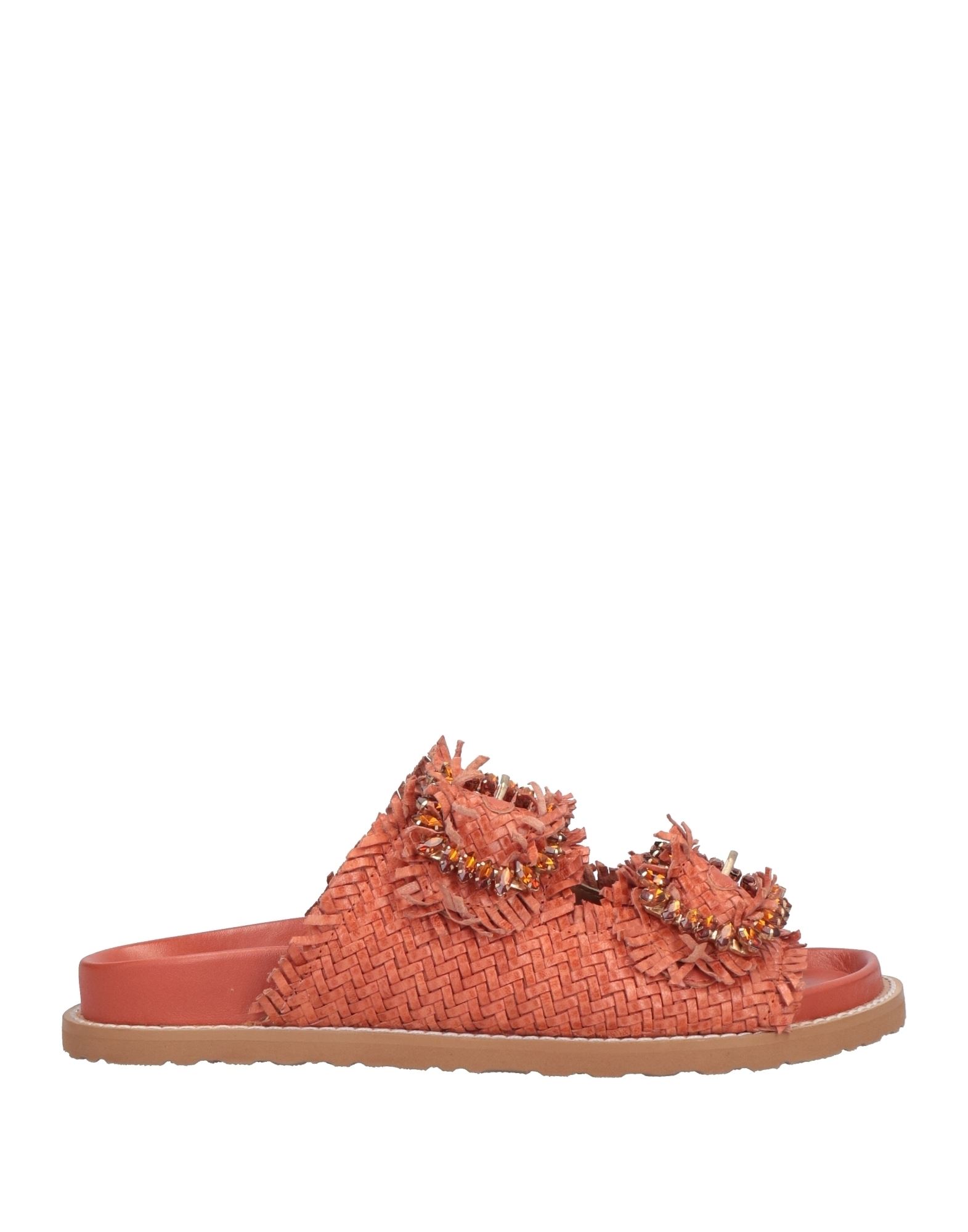 Coral Blue Sandals In Rust