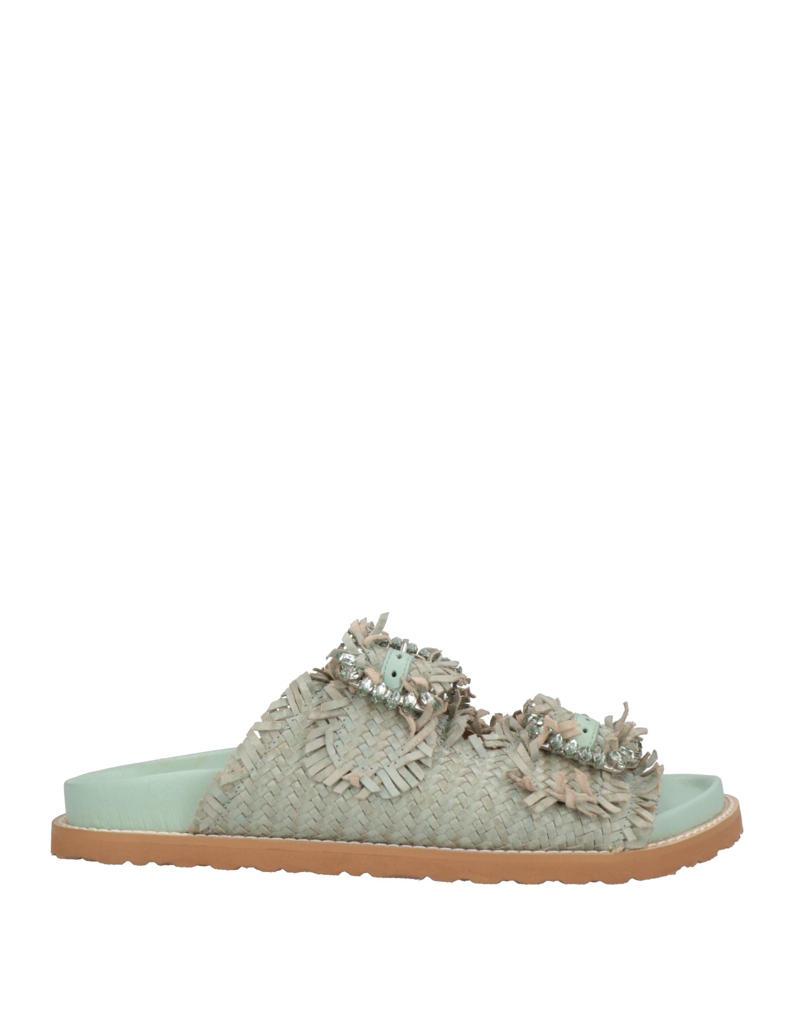 Coral Blue Sandals In Sage Green