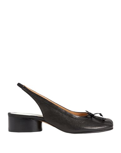 Maison Margiela 30mm Tabi Slingback Heeled Pumps In Black
