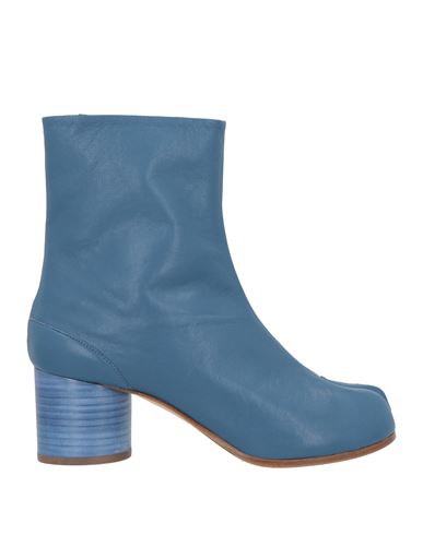 Maison Margiela Woman Ankle Boots Blue Size 9.5 Soft Leather