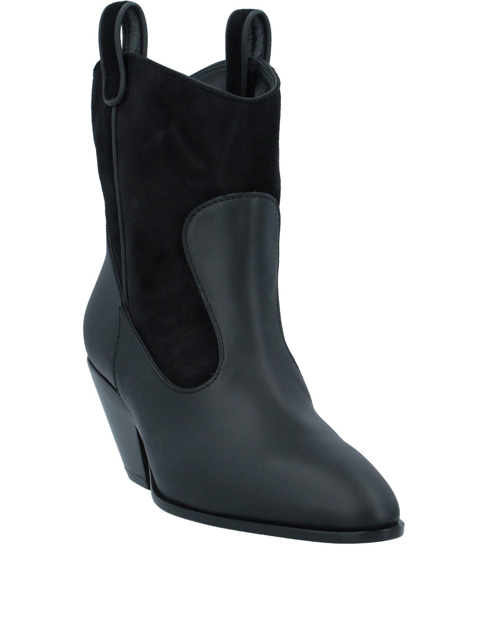 GIUSEPPE ZANOTTI stivaletto in pelle NERO con chiusura zip e tacco fulmine.  Tacco 4 cm | Strike Calzature