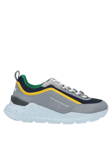 Msgm Man Sneakers Grey Size 10 Leather, Textile Fibers, Synthetisches Material In Gray