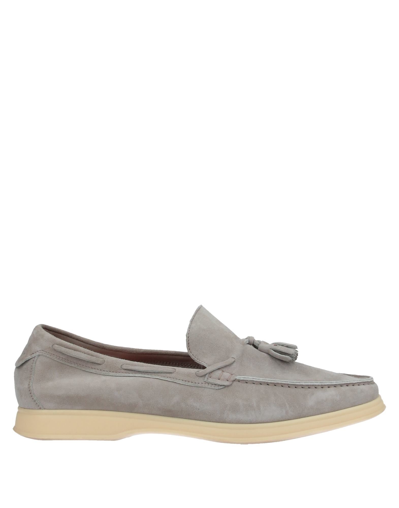 Andrea Ventura Firenze Loafers In Light Grey | ModeSens