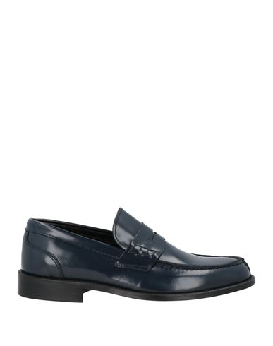 Shop Alessandro Gilles Man Loafers Midnight Blue Size 6 Leather