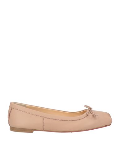 Christian Louboutin Woman Ballet Flats Blush Size 8 Soft Leather In Pink