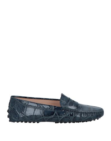 Tod's Woman Loafers Navy Blue Size 7 Soft Leather