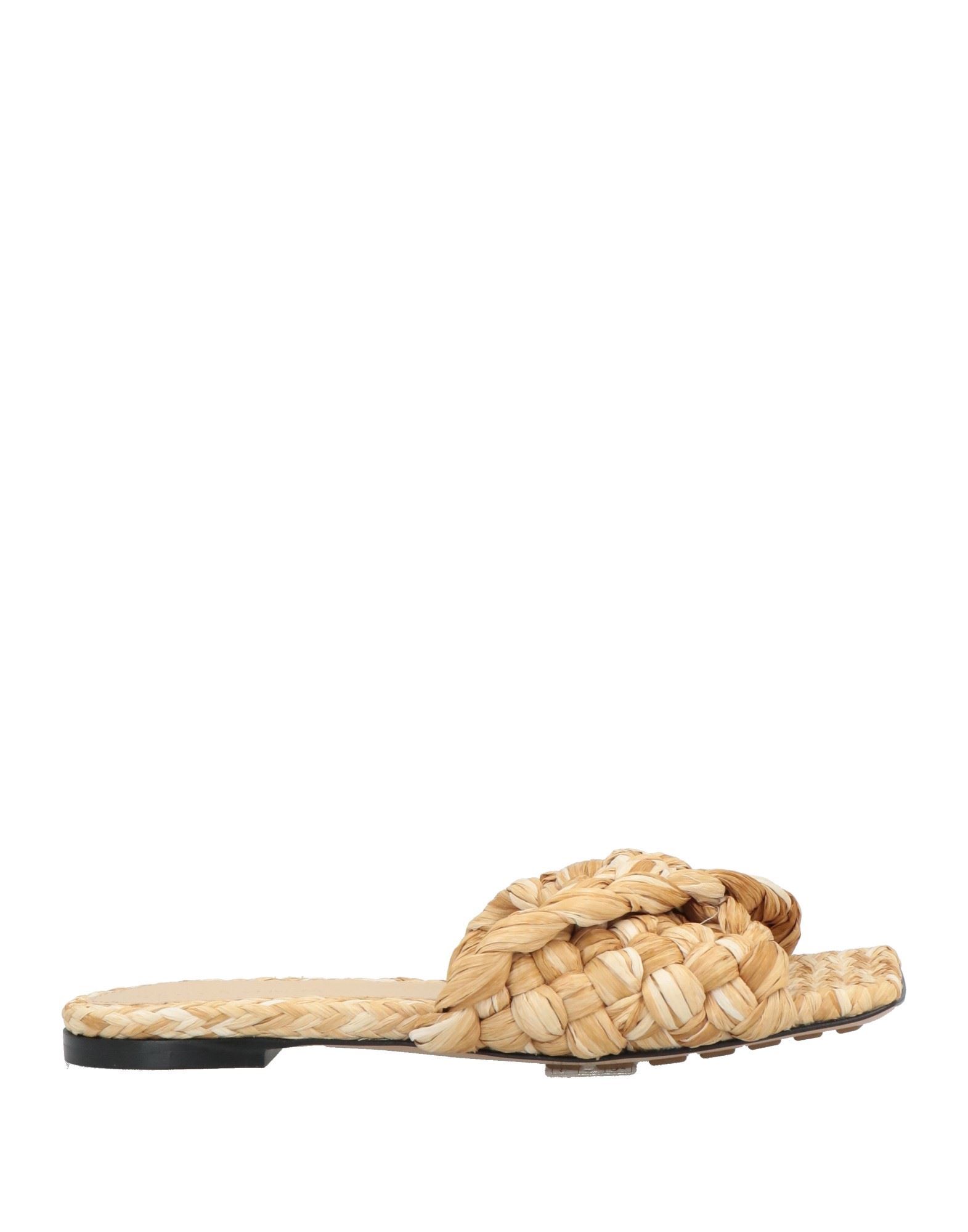 Bottega Veneta Logo Open-toe Flat-bottomed Cool Mop In Beige