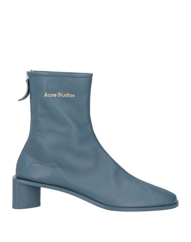 Acne Studios Woman Ankle Boots Slate Blue Size 10 Soft Leather