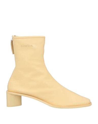 Acne Studios Woman Ankle Boots Cream Size 10 Soft Leather In White