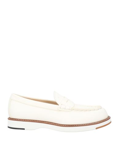 Shop Tod's Woman Loafers White Size 8 Leather