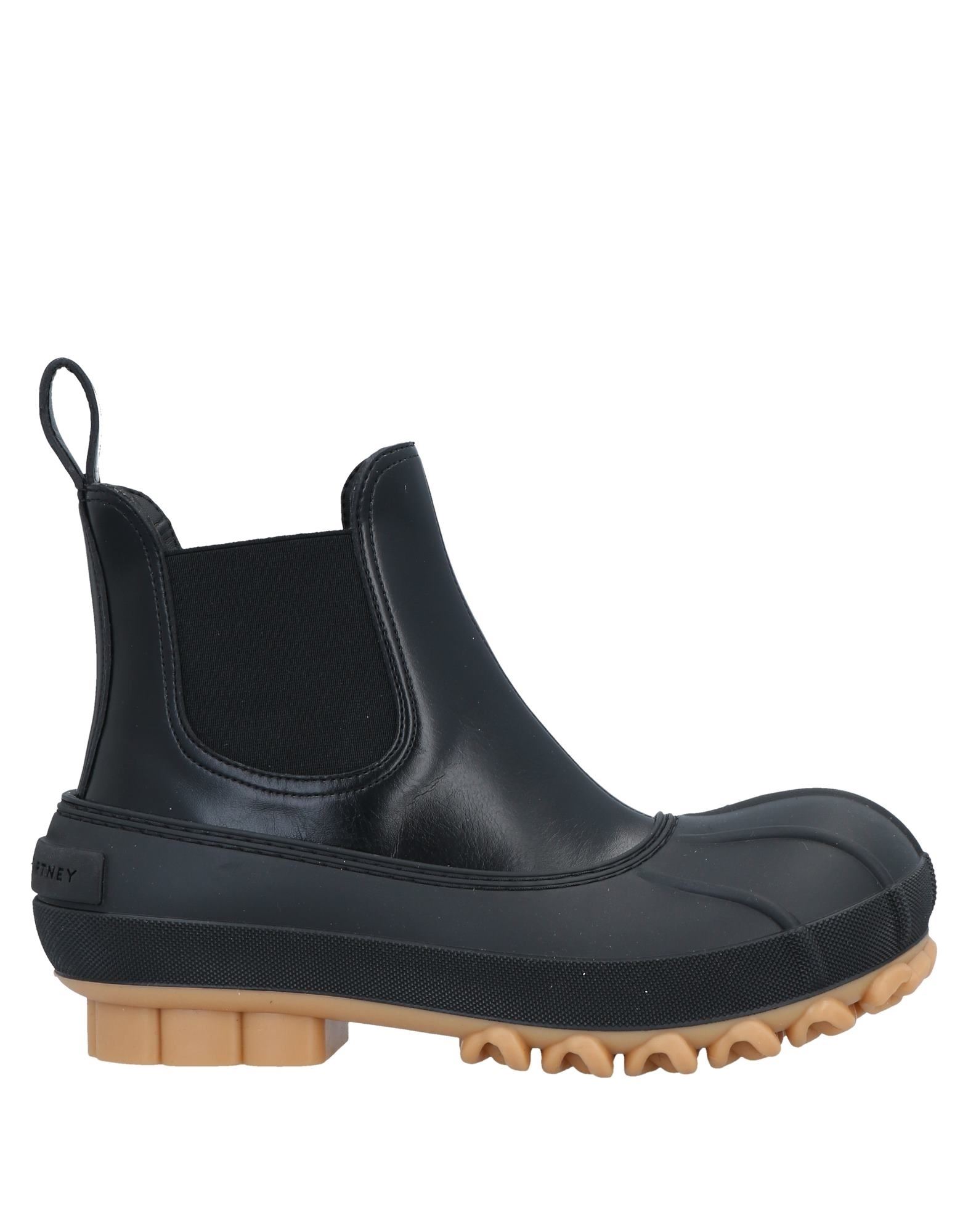 Shop Stella Mccartney Woman Ankle Boots Black Size 8 Rubber, Textile Fibers