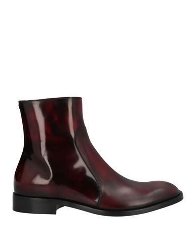 Maison Margiela Man Ankle Boots Burgundy Size 11 Soft Leather In Red