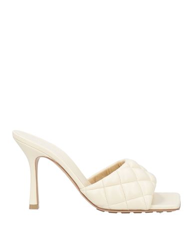 Bottega Veneta Woman Sandals Cream Size 7.5 Soft Leather In White