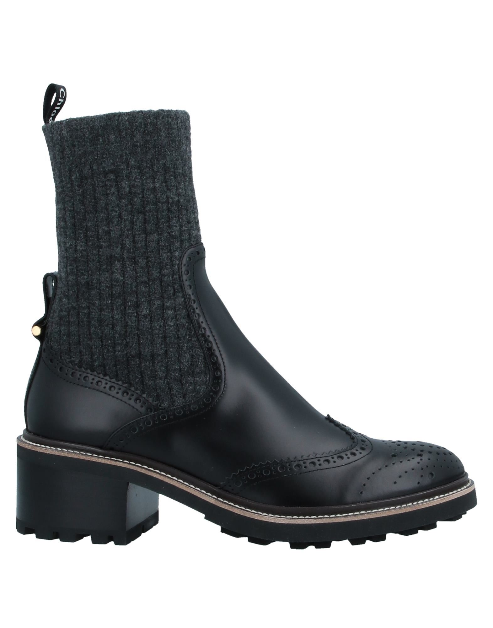 Chloé Ankle Boots Leather In Black