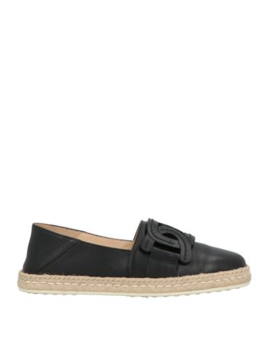 Tod's Woman Espadrilles Black Size 7 Soft Leather