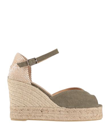 Castaã±er Bianca Wedge Espadrilles In Green