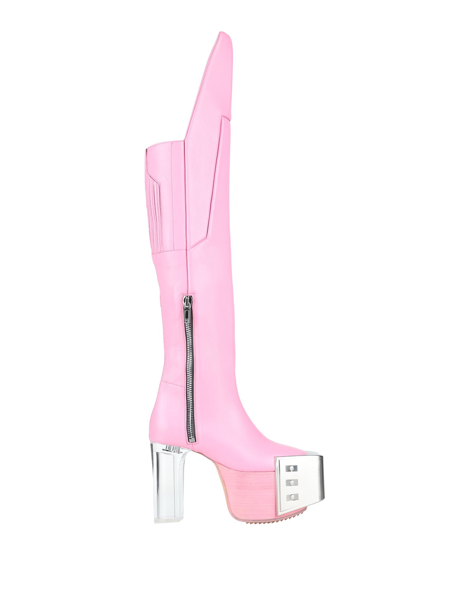 Rick Owens Knee Boots In Pink