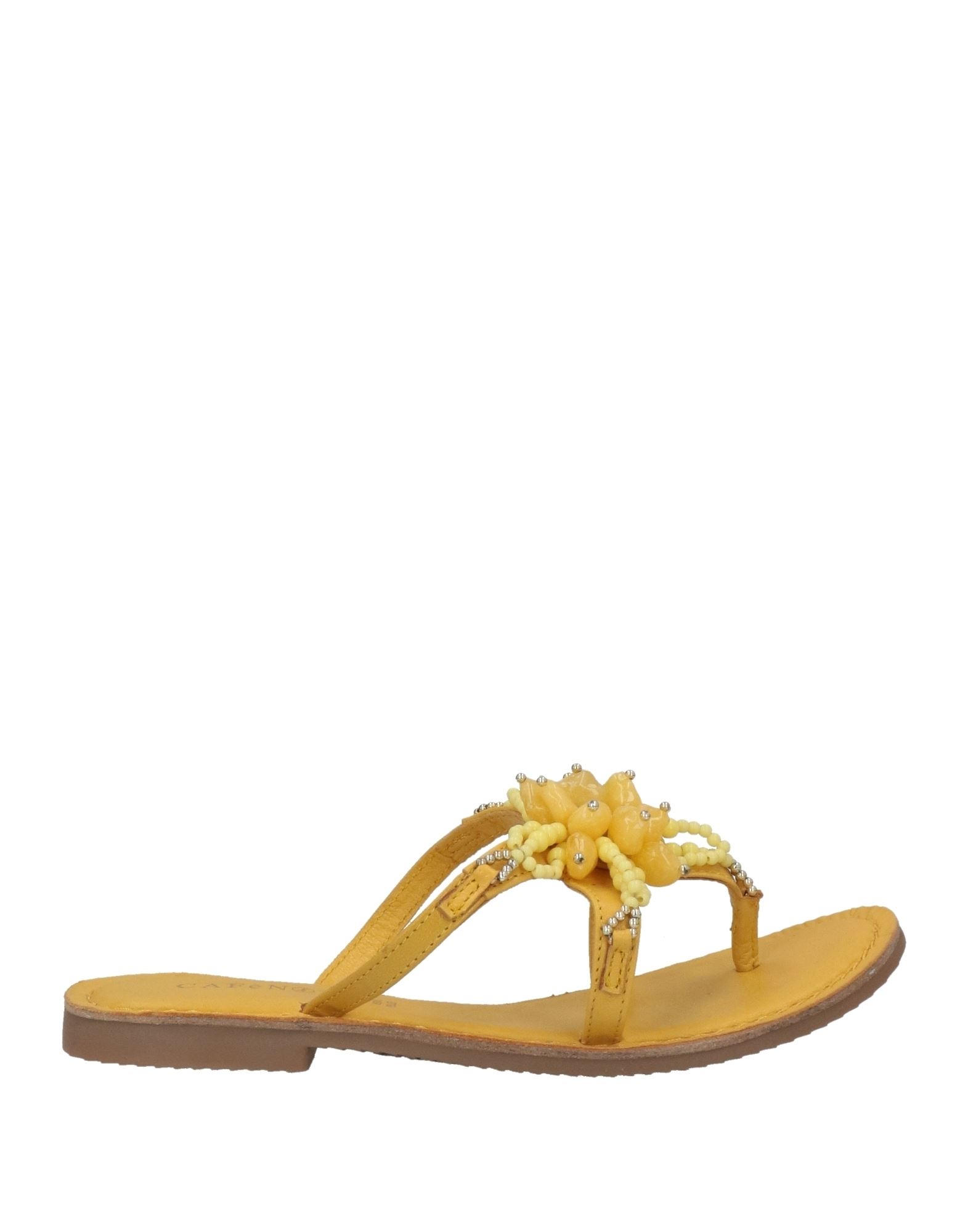 Cafènoir Toe Strap Sandals In Yellow