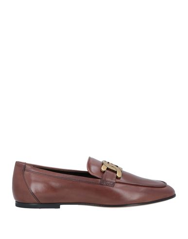 Tod's Woman Loafers Brown Size 11 Soft Leather In Brown