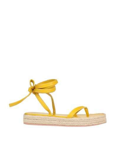 Gianvito Rossi Woman Espadrilles Yellow Size 7 Soft Leather