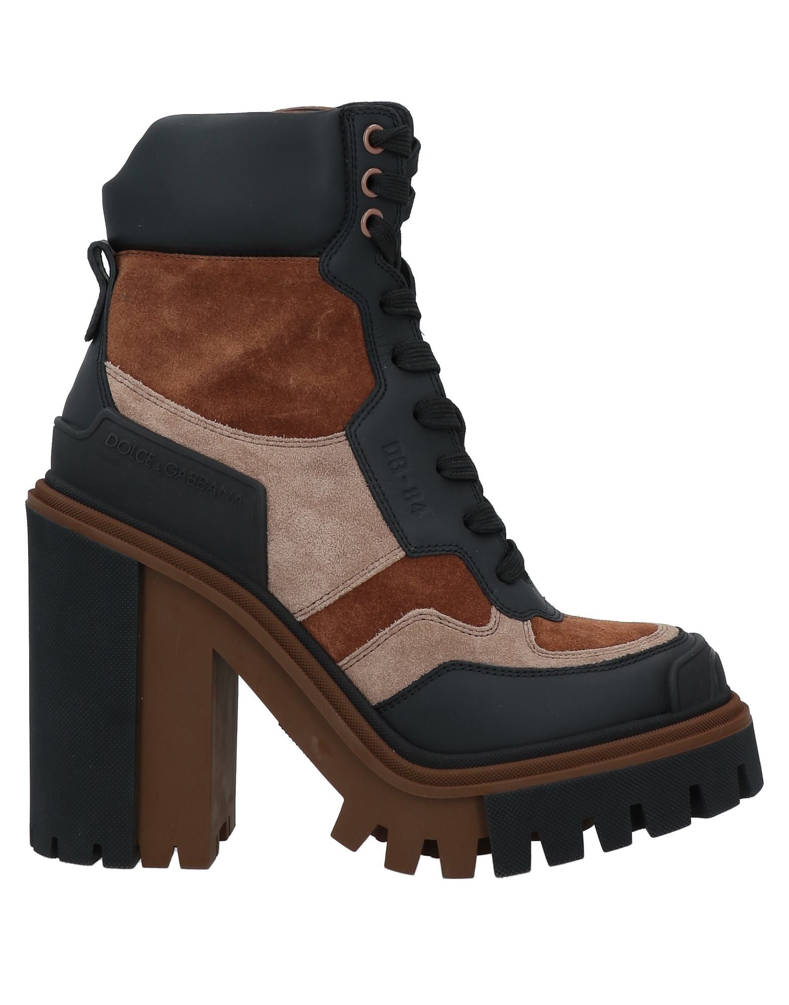 Dolce & Gabbana Ankle Boots In Brown