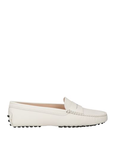 Tod's Woman Loafers White Size 7.5 Soft Leather