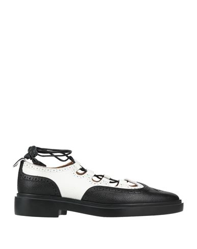 Shop Thom Browne Woman Lace-up Shoes Black Size 8 Leather