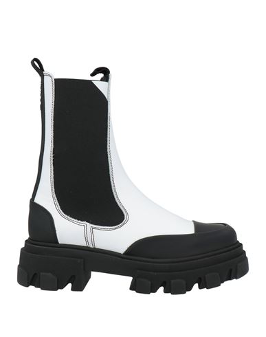 Ganni Woman Ankle Boots White Size 7 Soft Leather