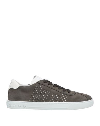 Tod's Man Sneakers Charcoal Size 9 Leather In Gray