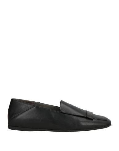 Sergio Rossi Man Loafers Black Size 13 Soft Leather In Black