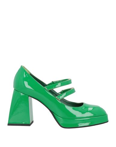 Giampaolo Viozzi Decollete Woman Pumps Green Size 10 Soft Leather