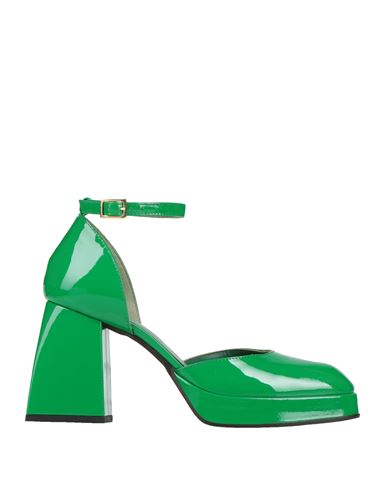 Giampaolo Viozzi Sandal Woman Pumps Green Size 7 Soft Leather
