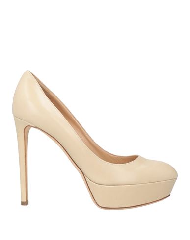 Sergio Rossi Woman Pumps Cream Size 7 Leather In Neutral