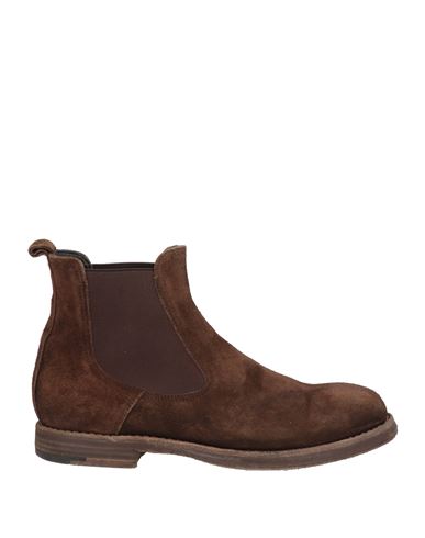 Premiata Man Ankle Boots Brown Size 9 Soft Leather, Textile Fibers