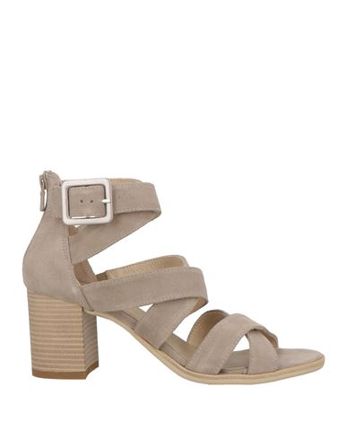 Nero Giardini Woman Sandals Light Grey Size 10 Leather In Brown