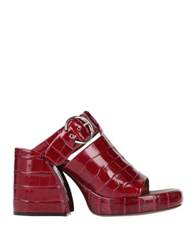Chloé Woman Sandals Brick Red Size 5.5 Soft Leather