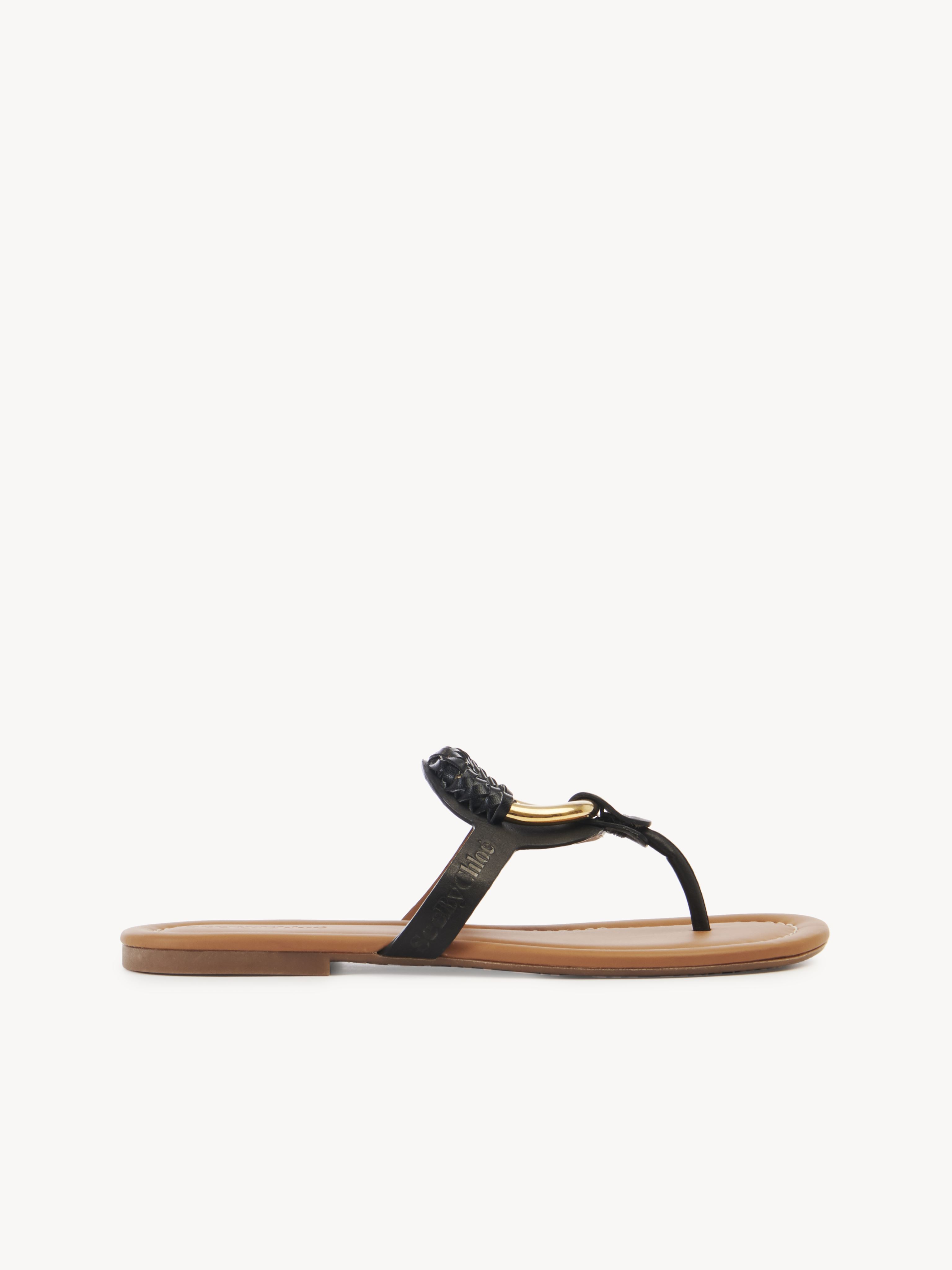 See By Chloé Hana Ring-detail Flipflop Sandals In Black