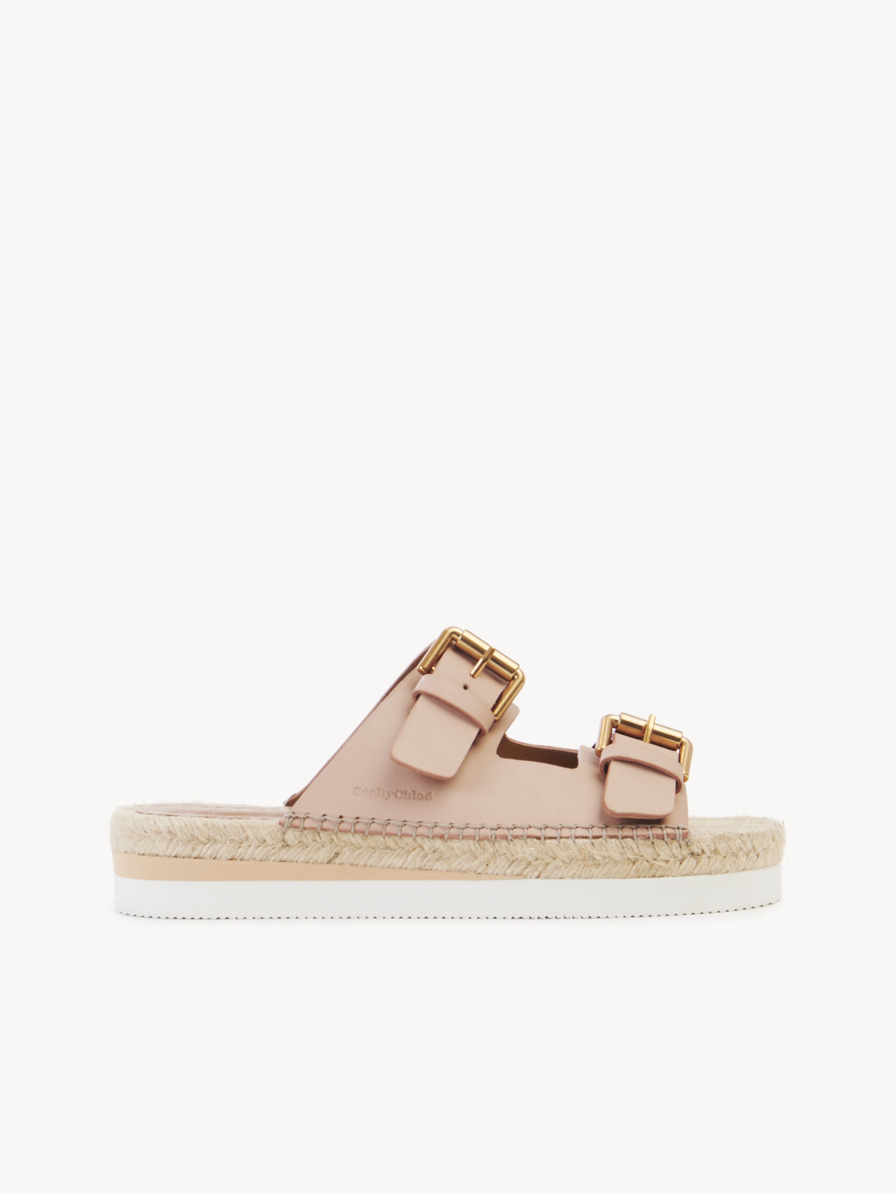 See By Chloé Glyn Leather Espadrille Platform Sandals In Beige ModeSens