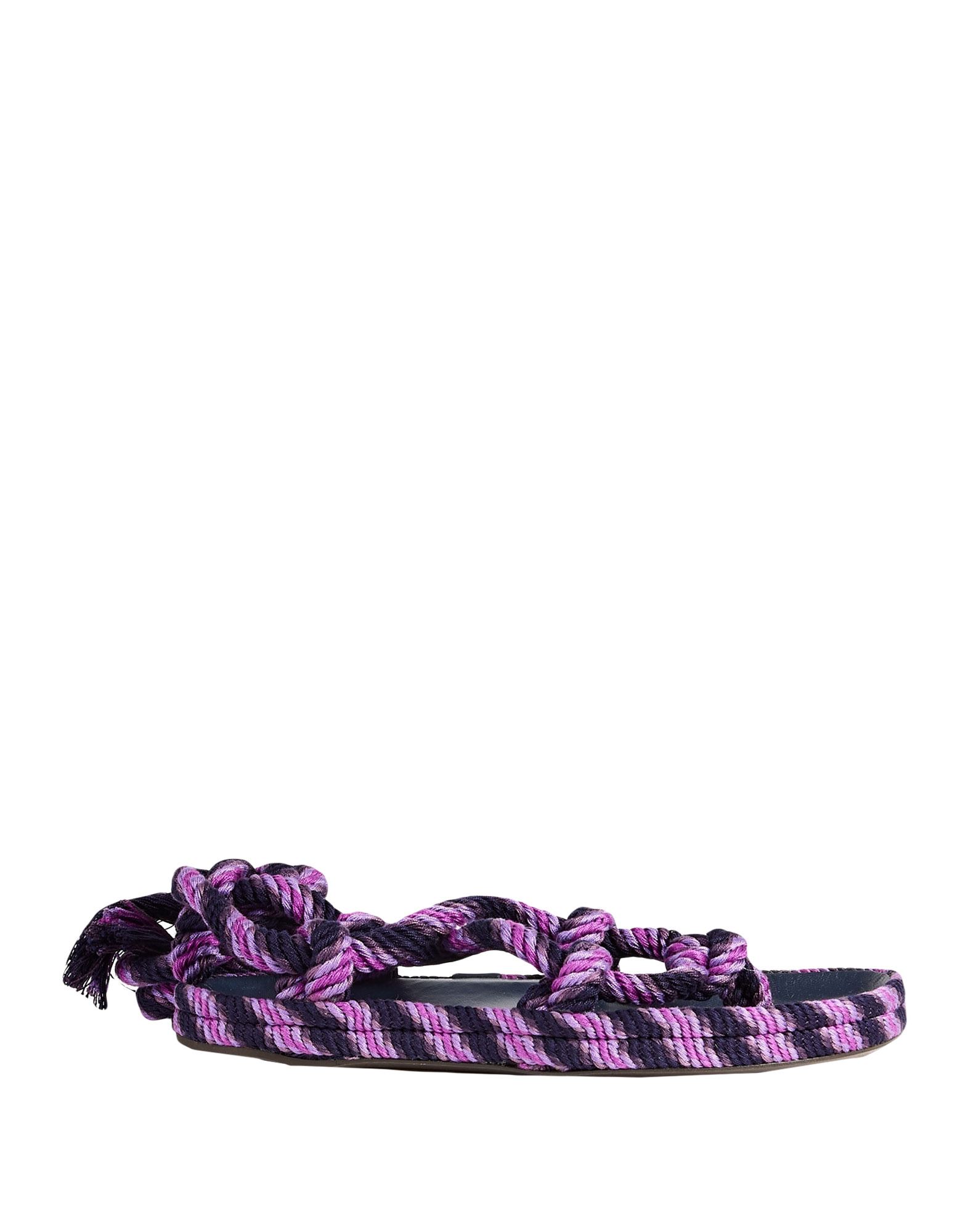 Shop Isabel Marant Woman Thong Sandal Purple Size 6 Cotton