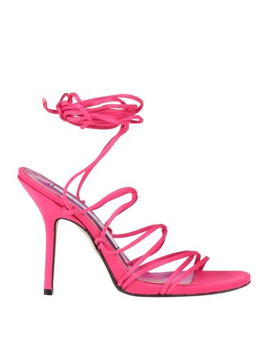 Ncub Woman Sandals Fuchsia Size 6 Textile Fibers In Pink