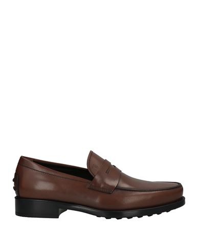 Tod's Man Loafers Cocoa Size 8 Soft Leather In Brown