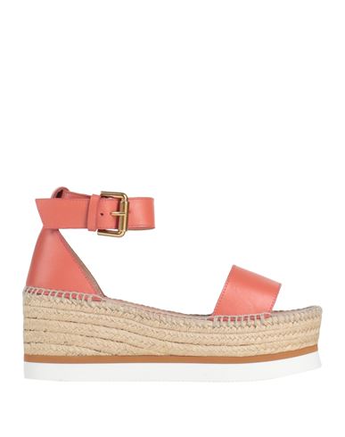 See By Chloé Orange Glyn Espadrille Sandals In Pink